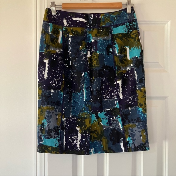 EUC Anthropologie Tabitha Simons Liquid Acres Lined Pocket Pencil Skirt (4) - Picture 5 of 11